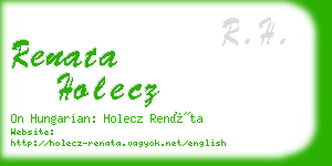 renata holecz business card